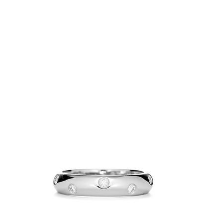 Tiffany Platinum Diamond 4mm Etoile Band Ring 51 5.75 1 of 5