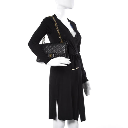 Chanel Lambskin Quilted Medium Double Flap Black 2 of 8
