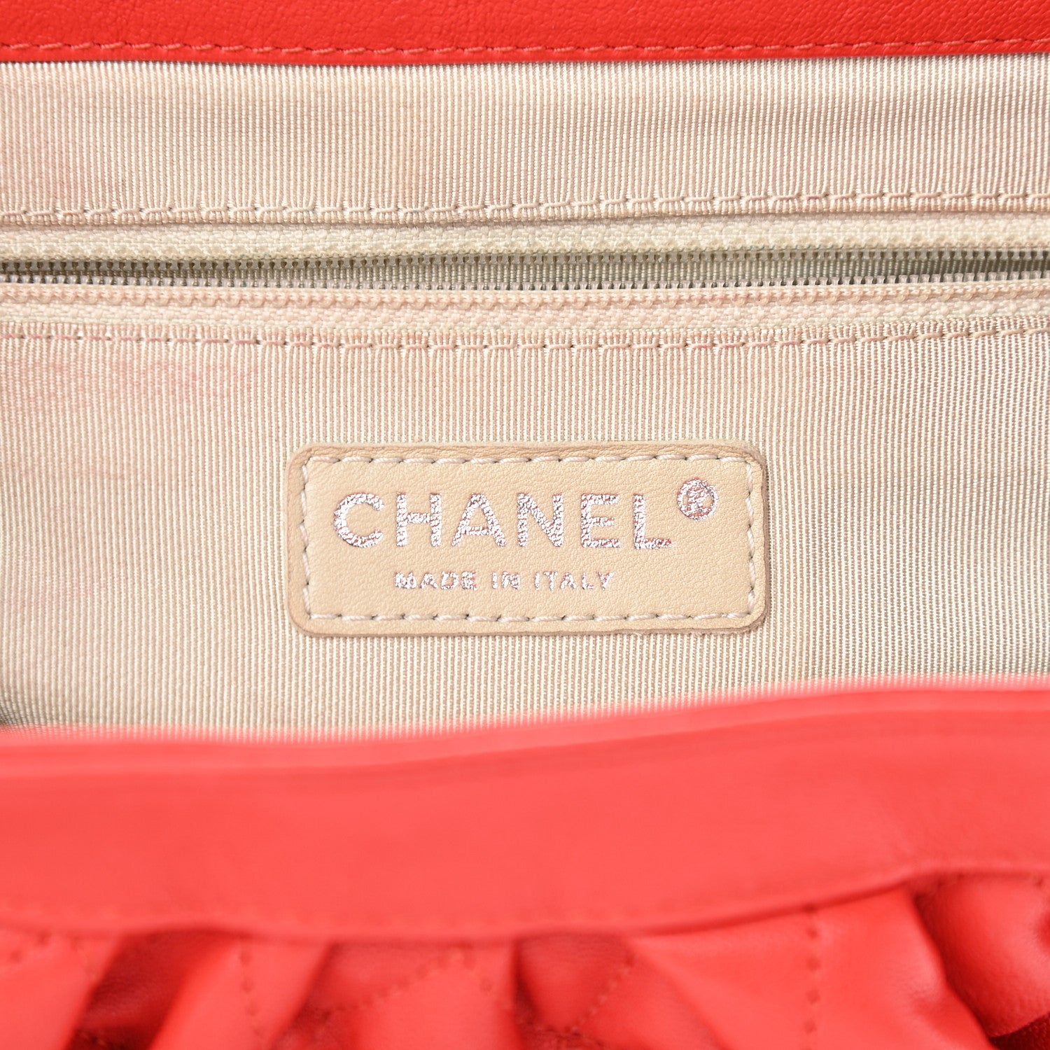 Chanel Washed Lambskin Medium Chain Around Messenger Red 5 of 10