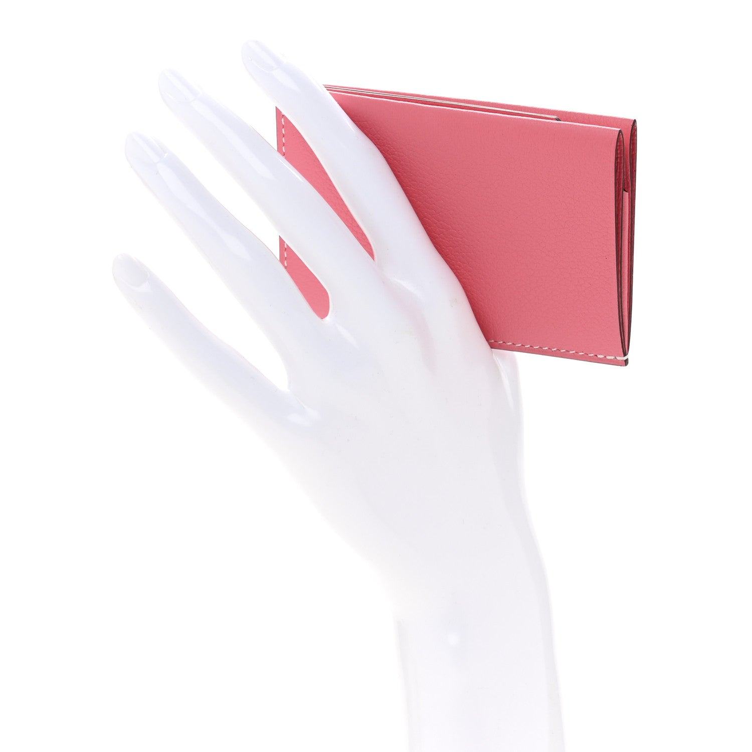 Hermes Evercolor Sellier Card Holder Rose Azalee 2 of 8