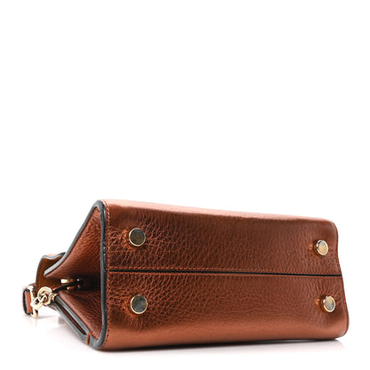 Christian Dior Metallic Grained Calfskin Mini Diorever Flap Orange 4 of 9