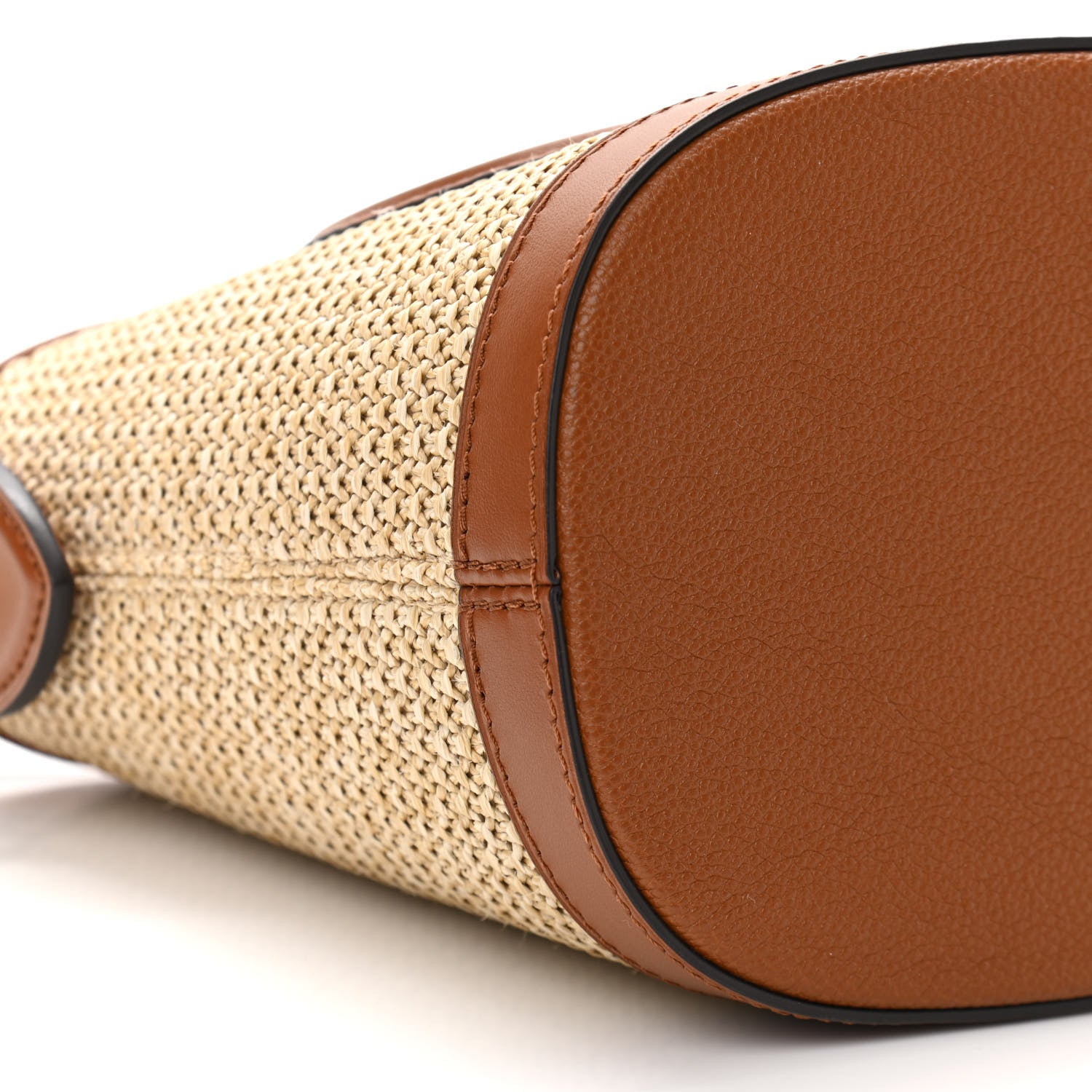 Louis Vuitton Kitted Raffia Petit Bucket Caramel 5 of 9