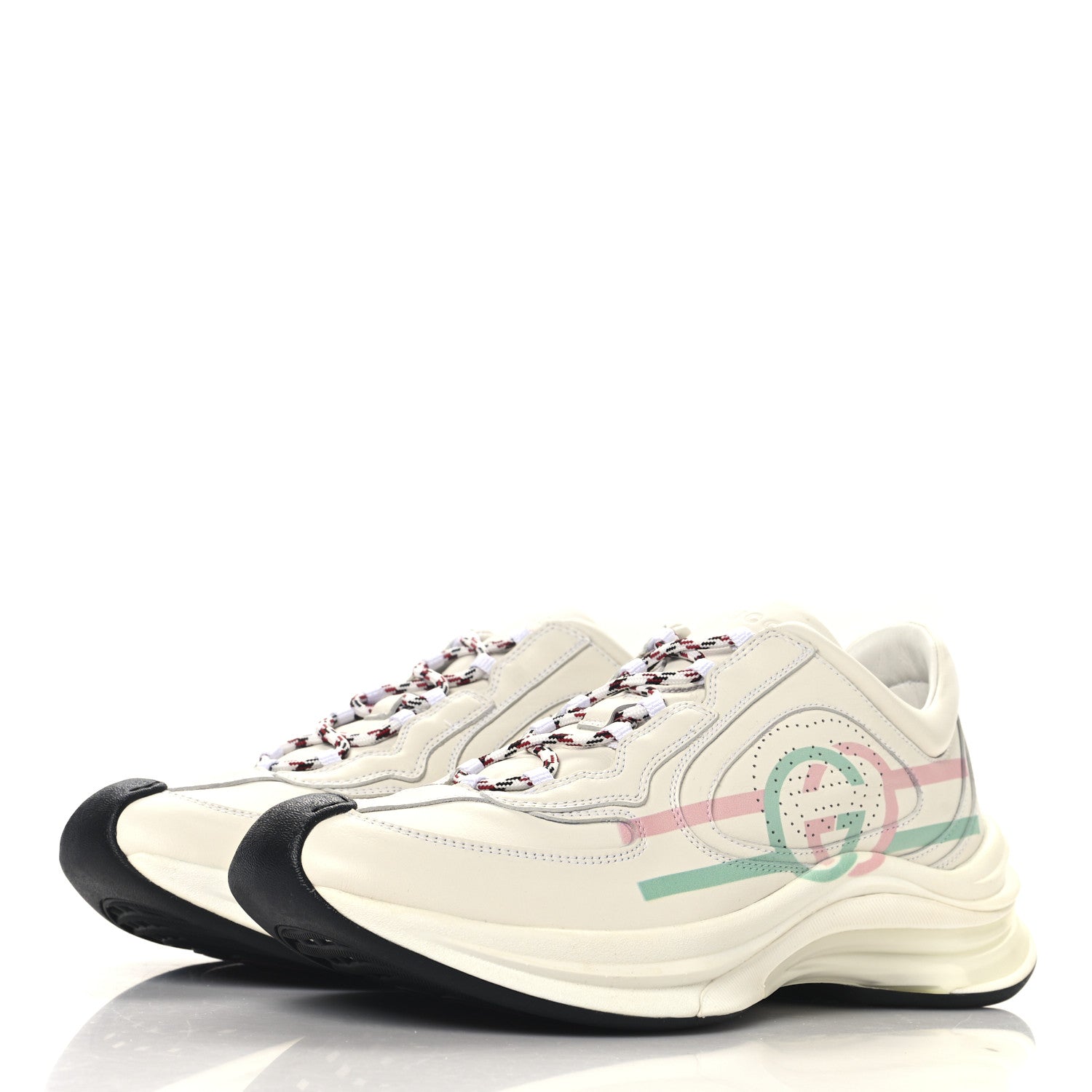 Gucci Ultralight Plutone Calfskin Womens Gucci Run Sneakers 40 Great White 4 of 9