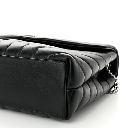 Saint Laurent Calfskin Y Quilted Monogram Small Loulou Chain Satchel Black 11 of 11