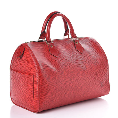 Louis Vuitton Epi Speedy 30 Rouge 3 of 7