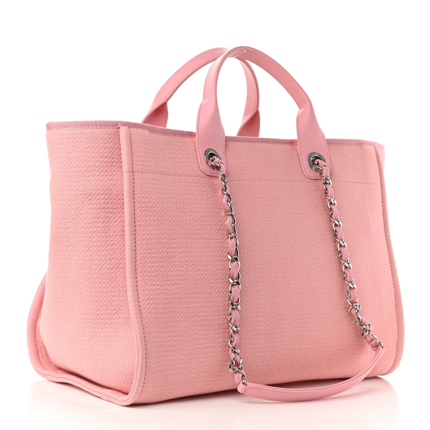 Chanel Mixed Fibers Medium Deauville Tote Pink 4 of 12