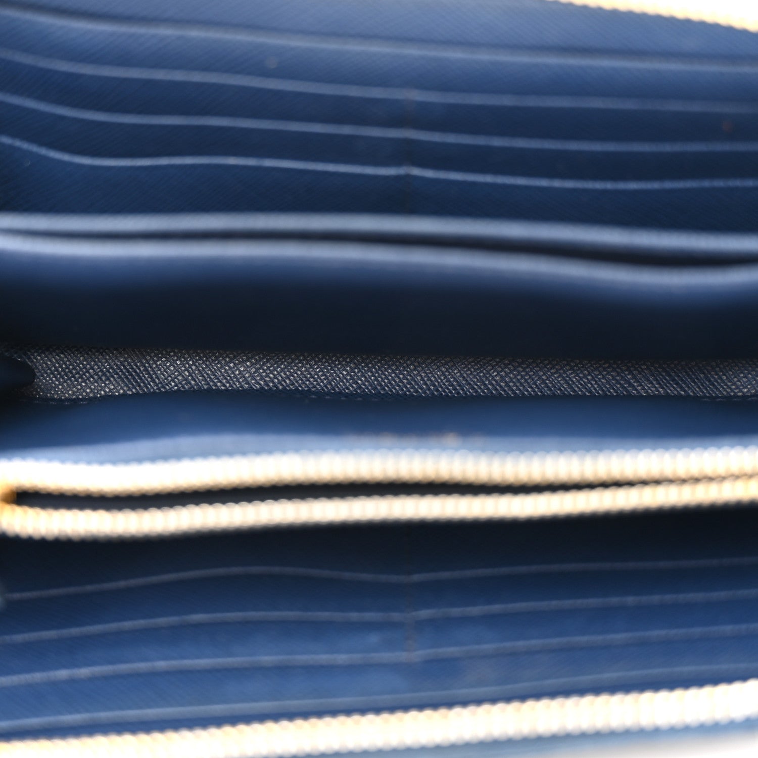 Prada Saffiano Fiocco Bow Zip Around Wallet Bluette 5 of 11