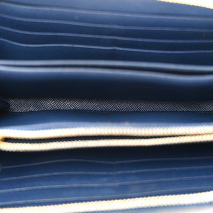 Prada Saffiano Fiocco Bow Zip Around Wallet Bluette 5 of 11