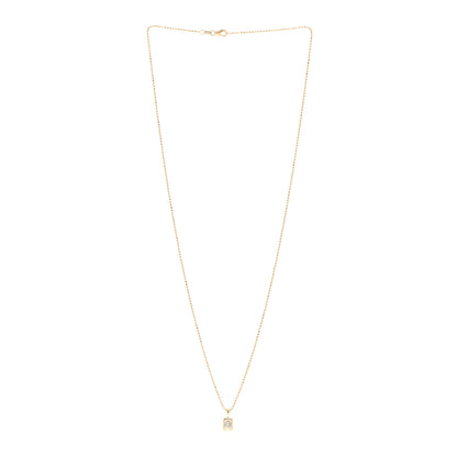 Anita Ko 18K Yellow Gold Diamond Emerald Cut Bezeled Pendant Necklace 3 of 4