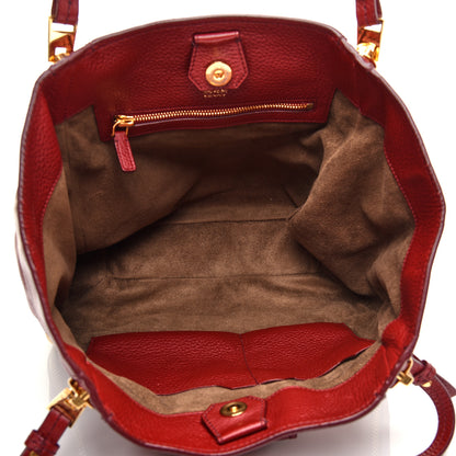 Tom Ford Grained Calfskin Medium Sedgwick Zipper Tote Cabernet 5 of 10