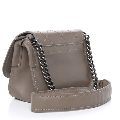 Chanel Calfskin Stitched Mini Highlander Messenger Taupe 3 of 12