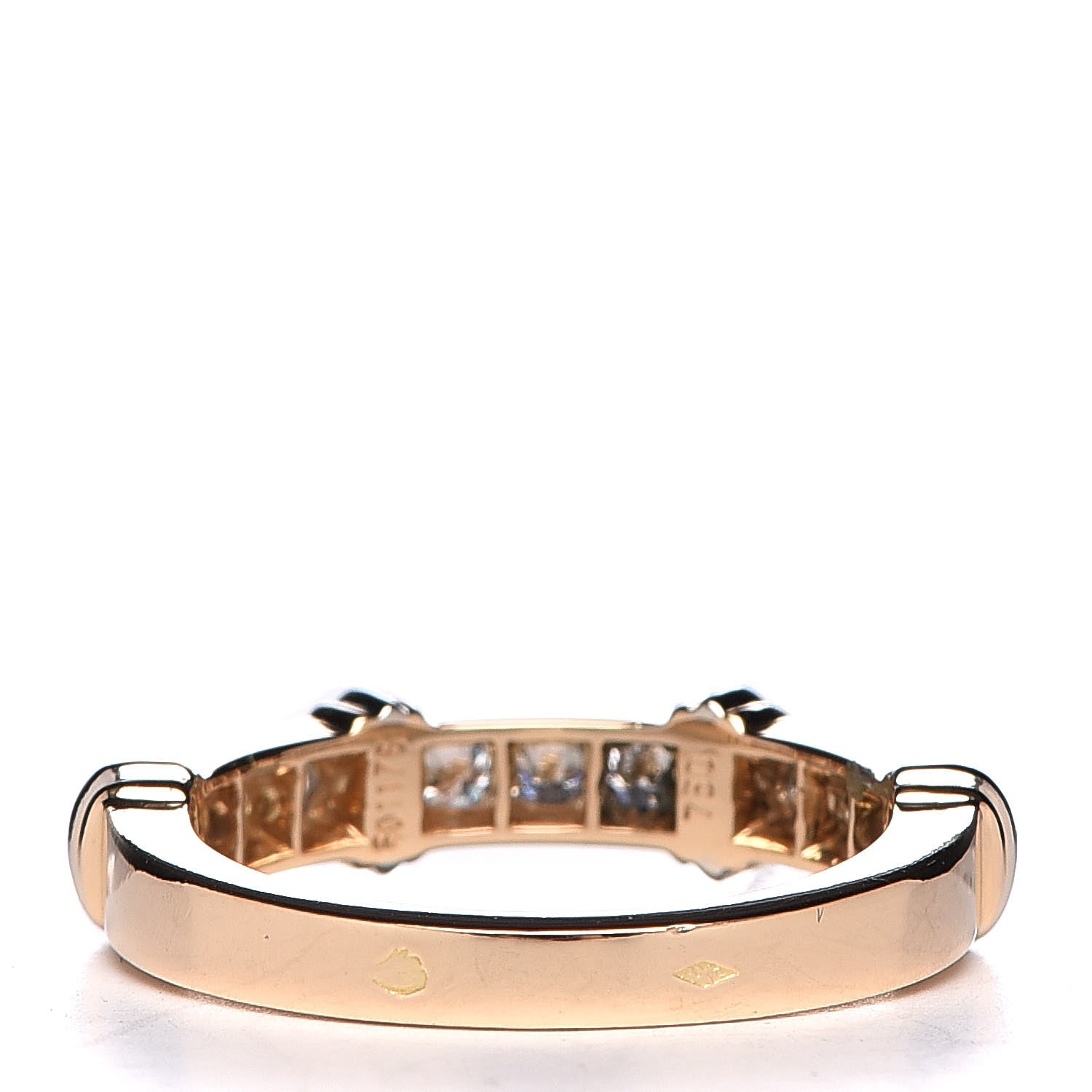 Cartier 18K Yellow White Gold Diamond Contessa Band Ring 49 4.75 4 of 6