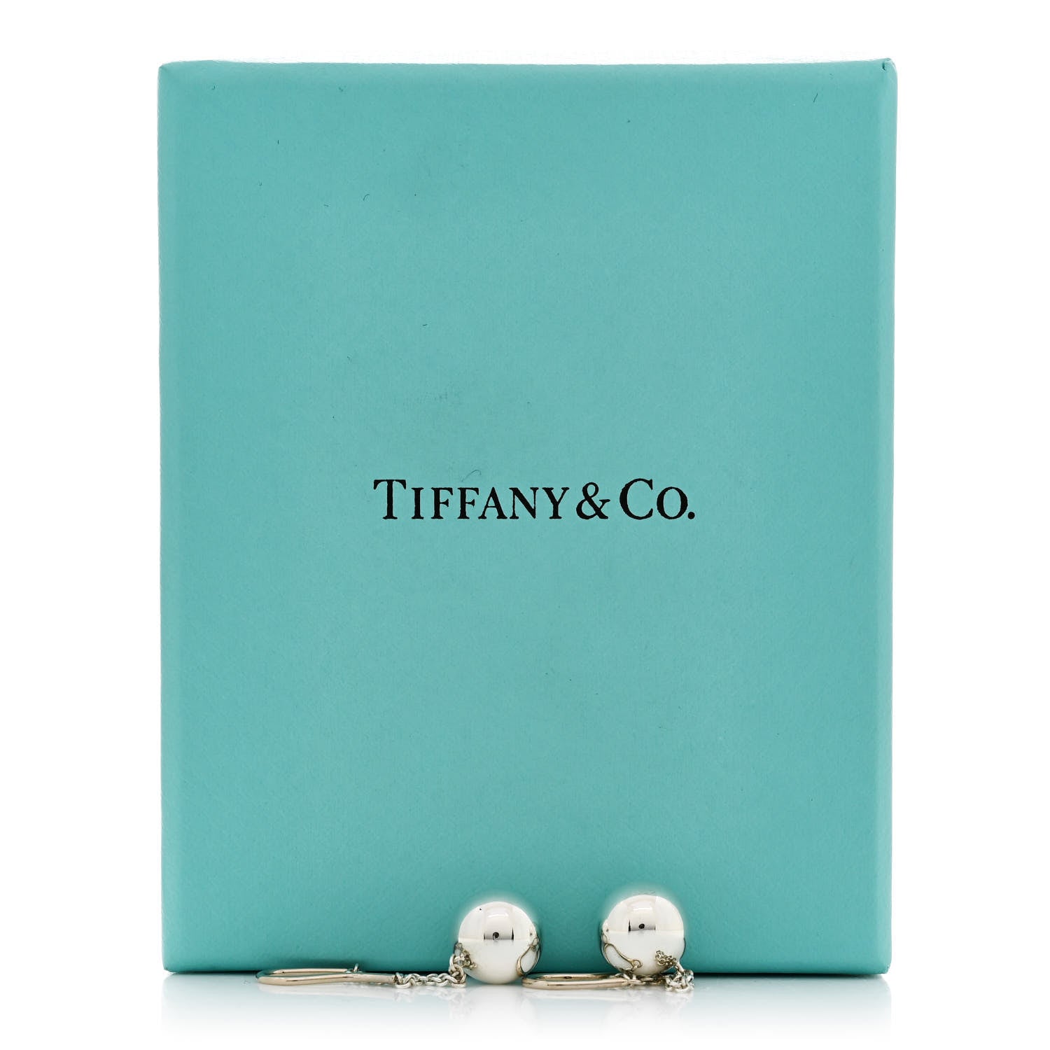 Tiffany Sterling Silver 10mm HardWear Ball Drop Earrings 5 of 5