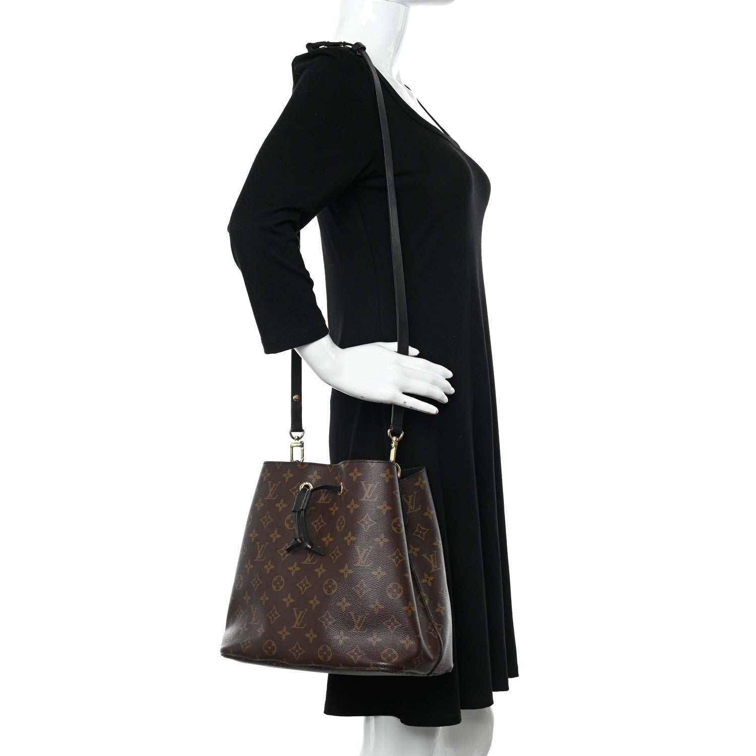 Louis Vuitton Monogram Neonoe MM Black 2 of 11