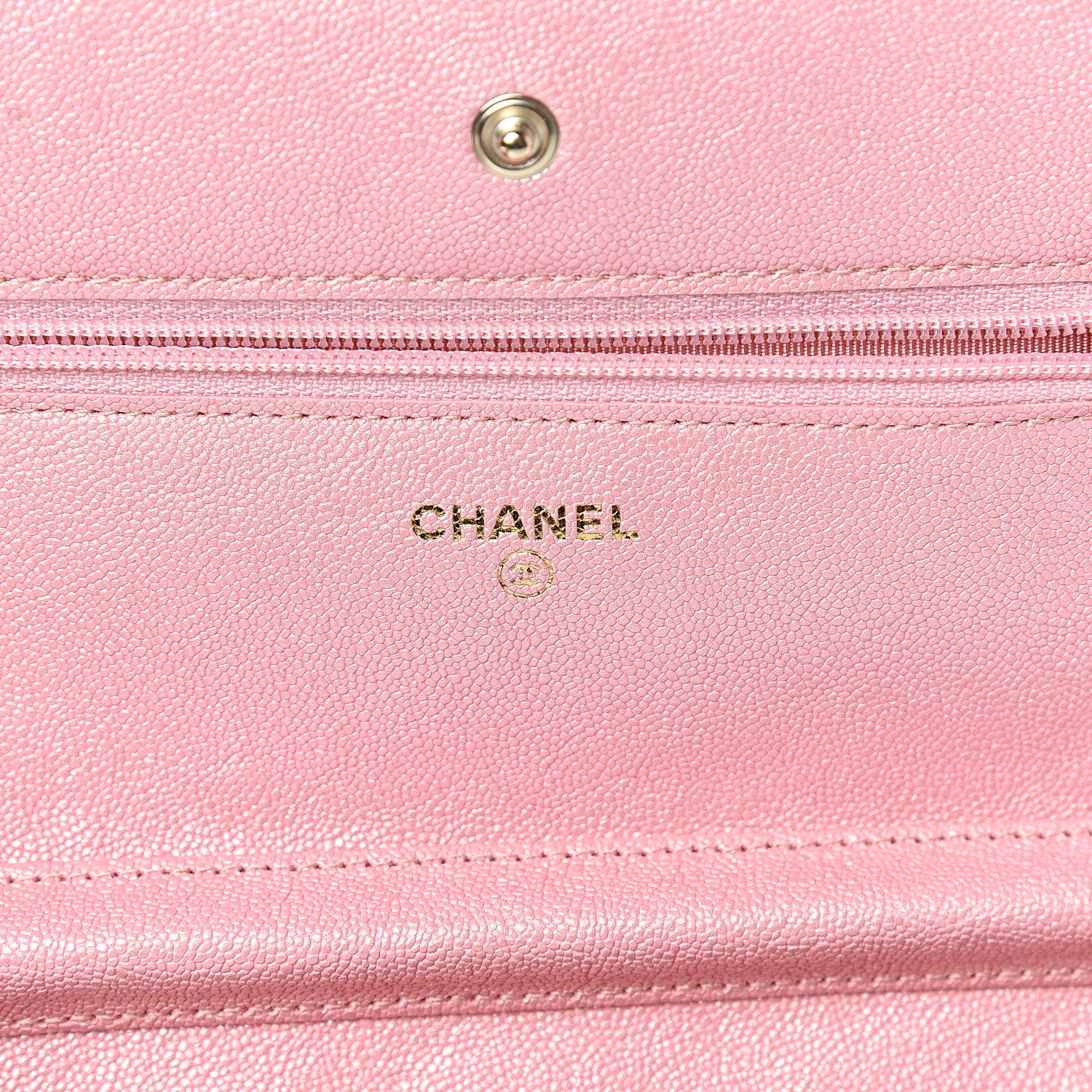 Chanel Iridescent Caviar Quilted Wallet on Chain WOC Rose Pink 5 of 11