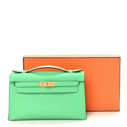 Hermes Swift Kelly Pochette Clutch Vert Comics 12 of 12