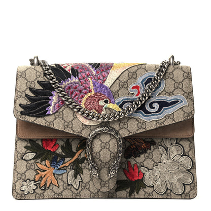 Gucci GG Supreme Monogram Embroidered Medium Dionysus Shoulder Bag Taupe 1 of 4