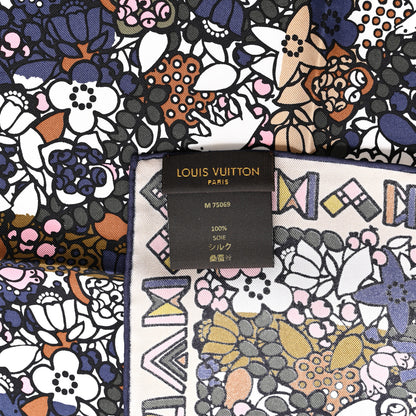 Louis Vuitton Silk Floral Print Square Scarf Multicolor 3 of 3