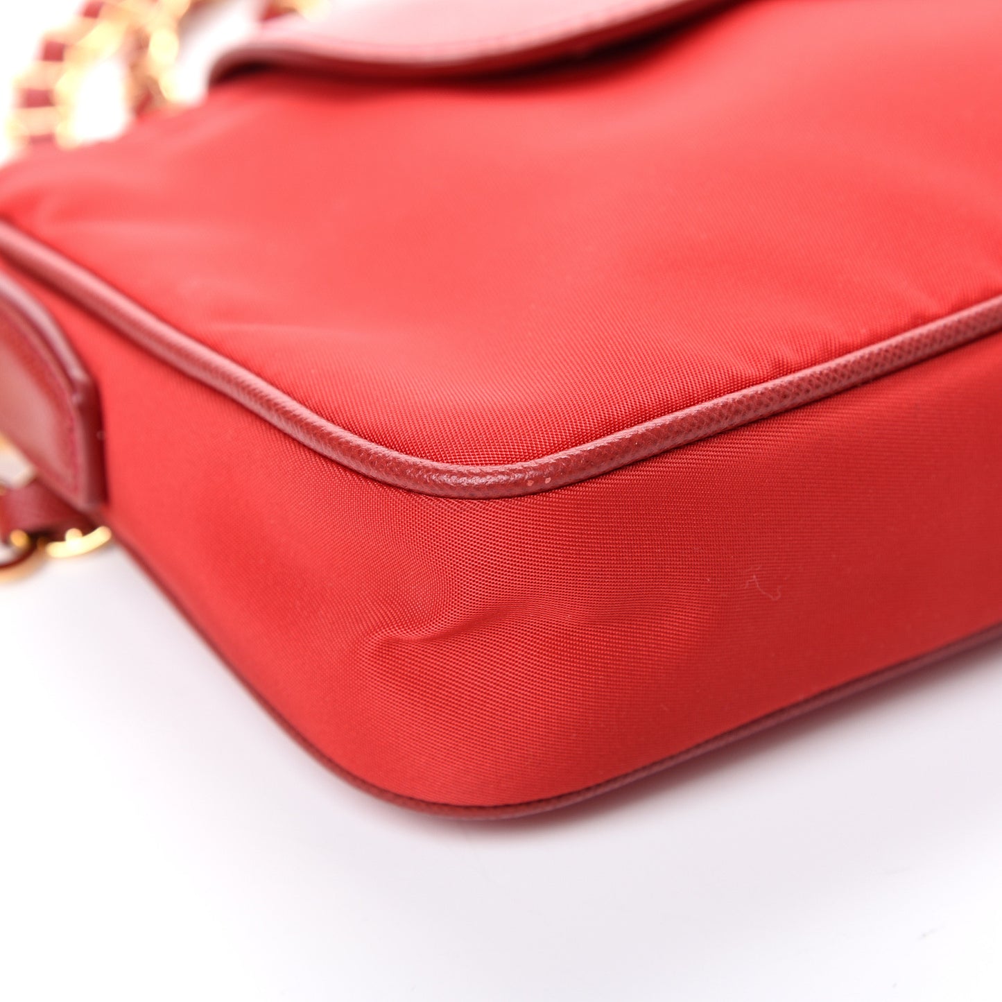 Tessuto Nylon Saffiano Crossbody Bag Rosso