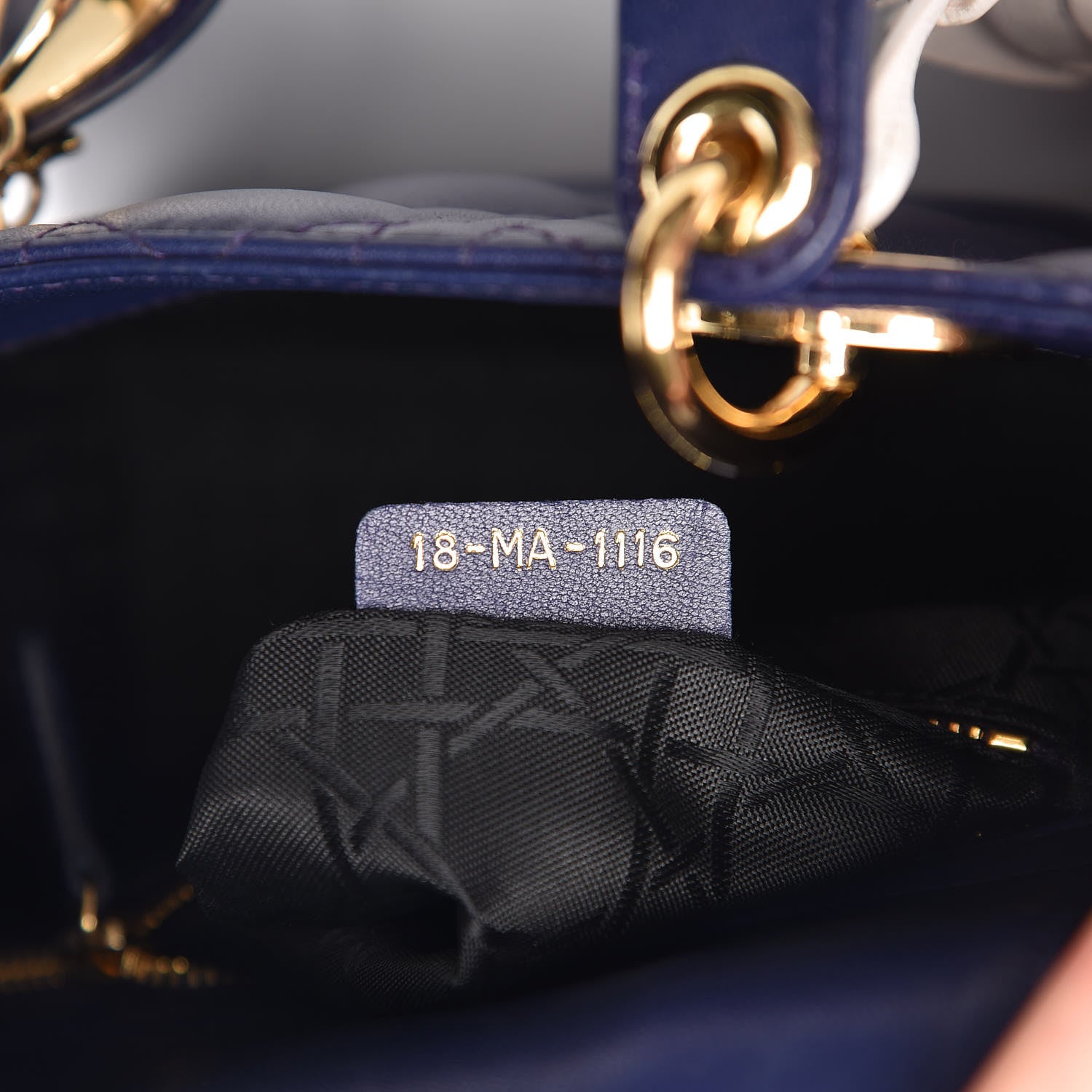 Christian Dior Lambskin Cannage Small Jeweled Owl Lady Dior Blue 7 of 11