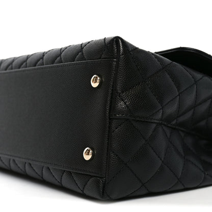 Chanel Caviar Quilted Medium Coco Handle Flap Black 10 of 10