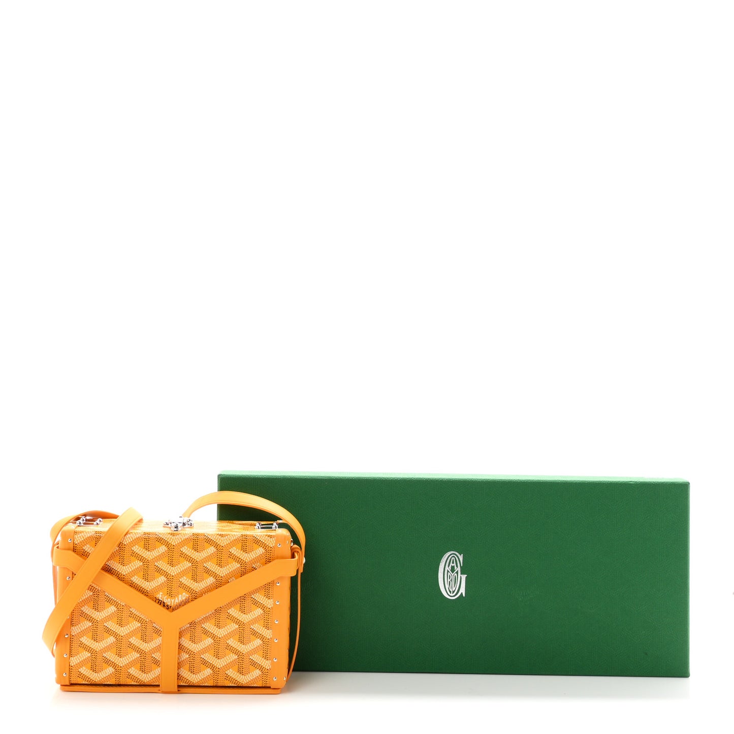Goyardine Minaudiere Trunk Bag Yellow