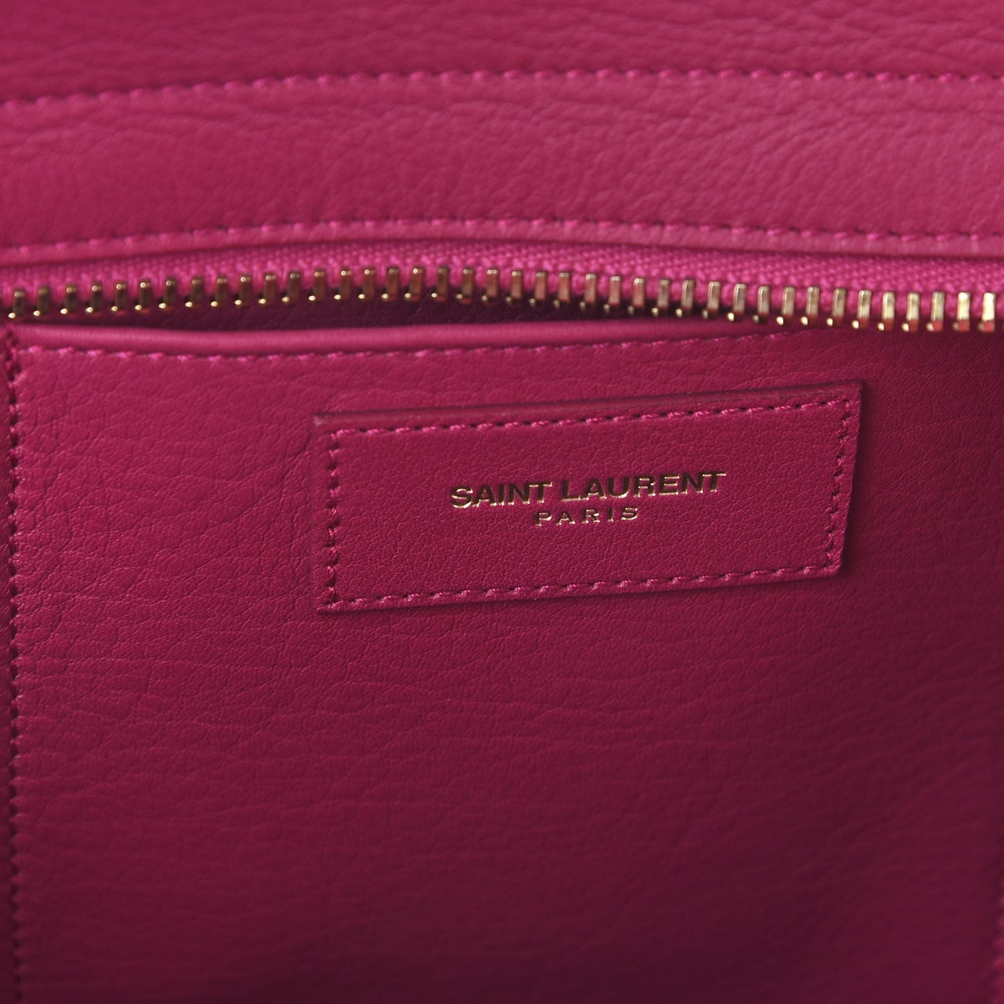 Calfskin Small Classic Y Cabas Fuchsia