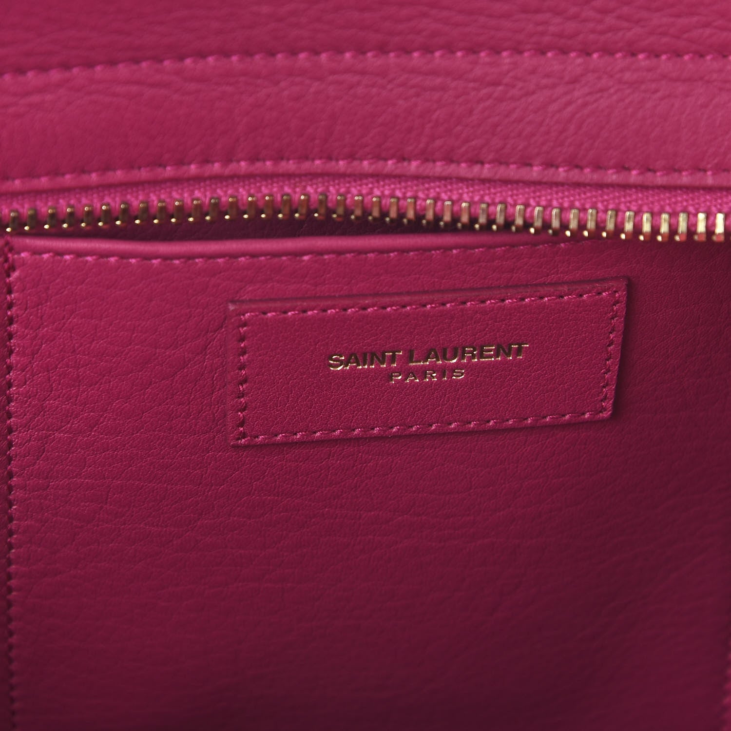 Saint Laurent Calfskin Small Classic Y Cabas Fuchsia 9 of 11