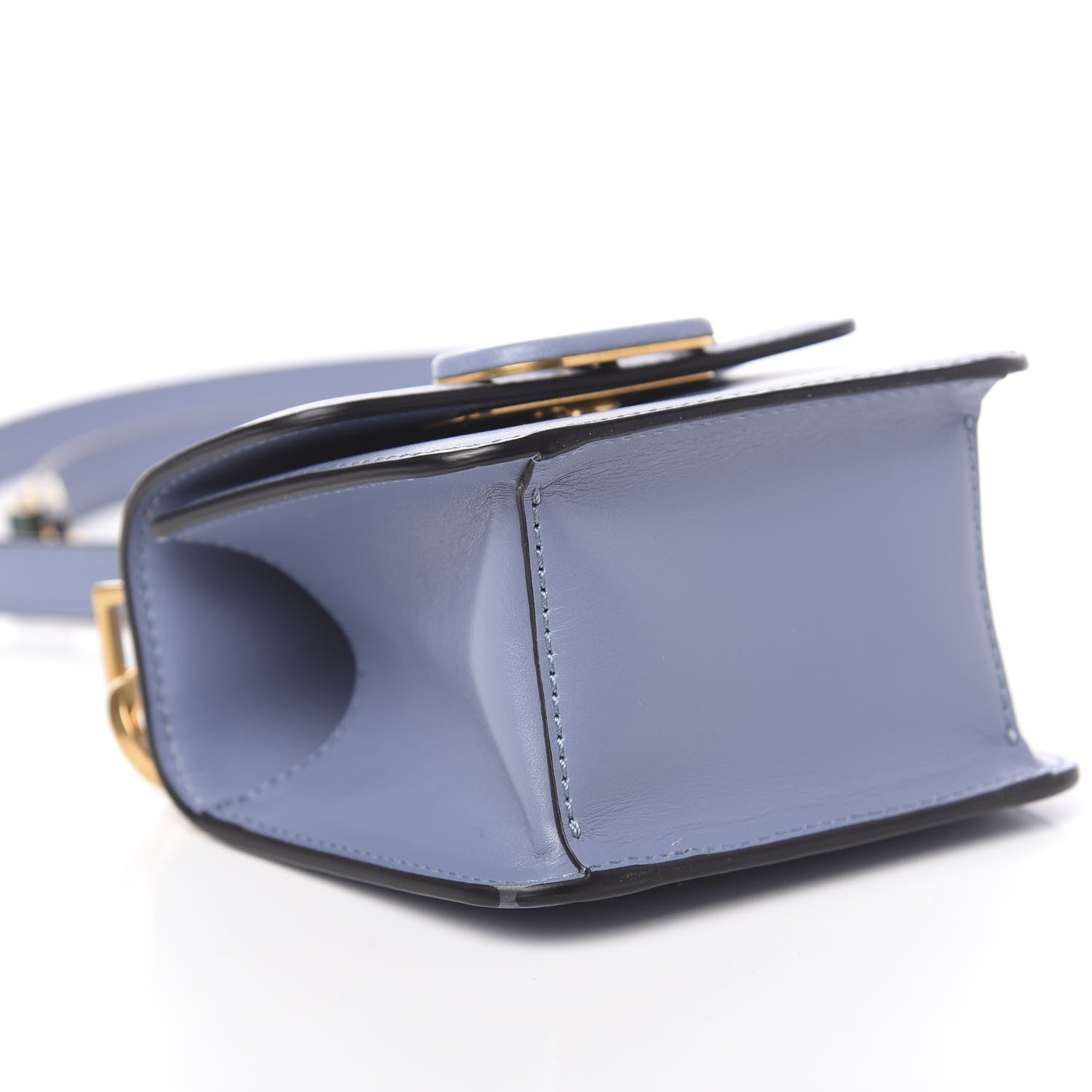 Valentino Garavani Smooth Calfskin Compact VSling Shoulder Bag Azure 9 of 10