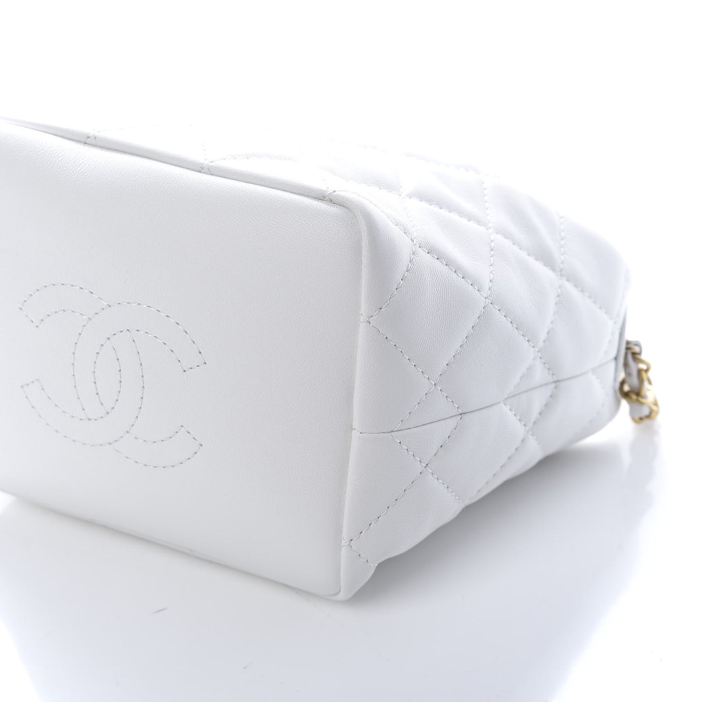Lambskin Quilted Small Hobo White