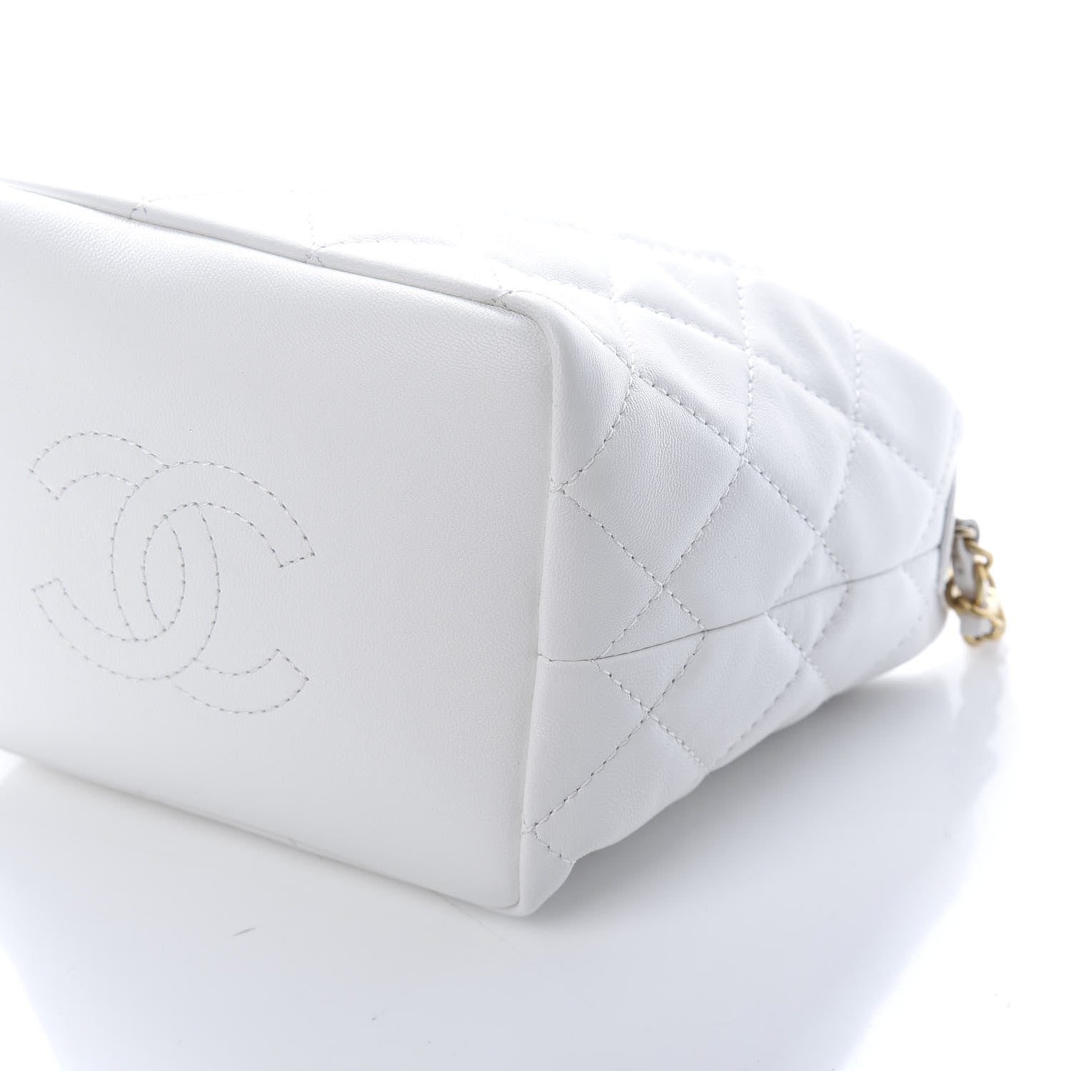 Chanel Lambskin Quilted Small Hobo White 9 of 11