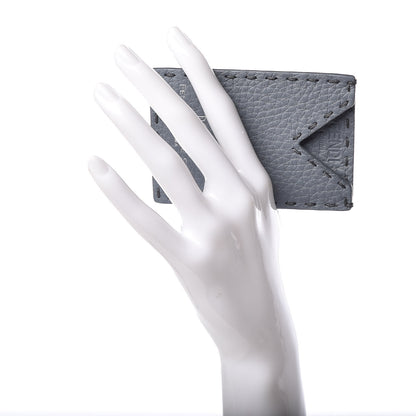 Fendi Calfskin Romano Selleria Private Suites Card Holder Blue 2 of 6