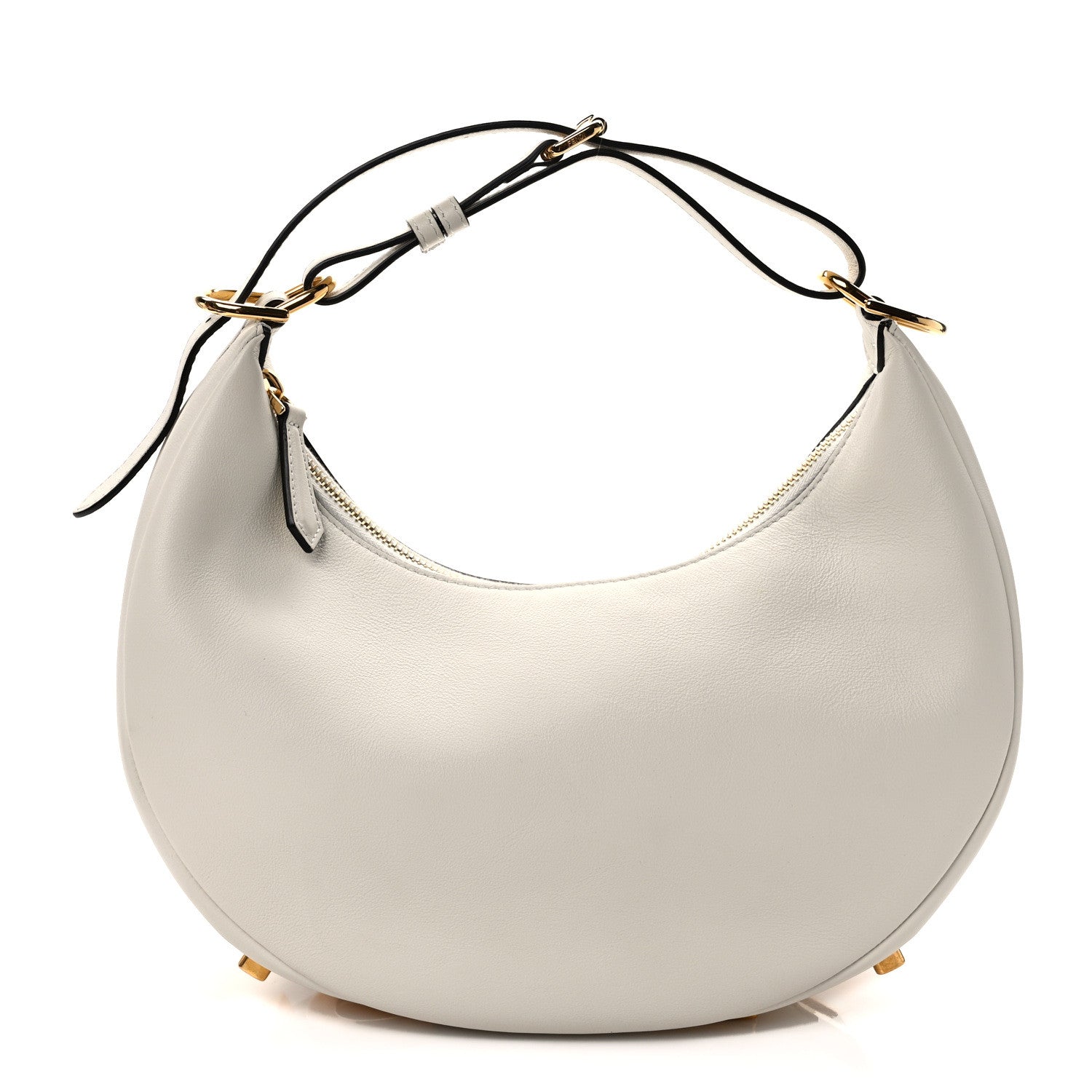 Fendi Vitello Grace Matte Small Fendigraphy Hobo Bag White Ice 1 of 10