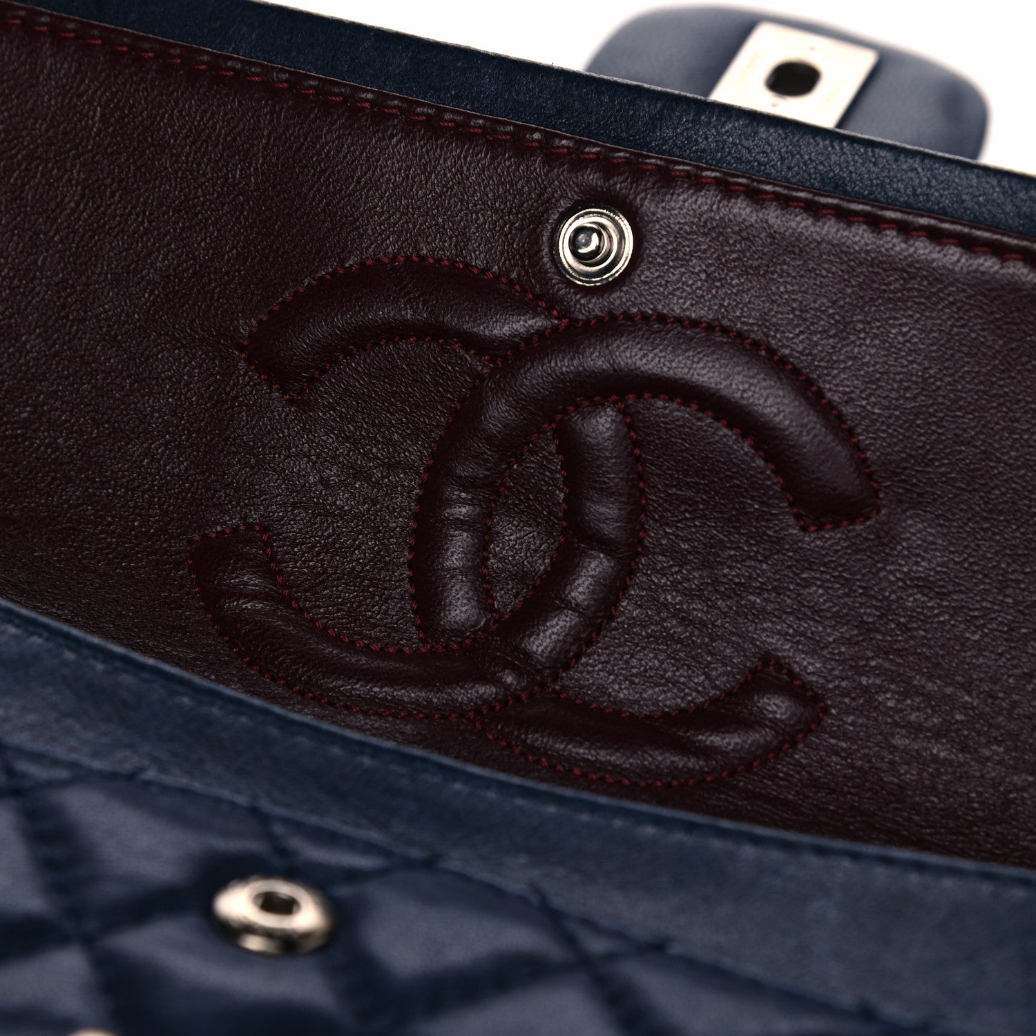 Chanel Lambskin Quilted Medium Double Flap Bijoux Chain Navy 23 of 23