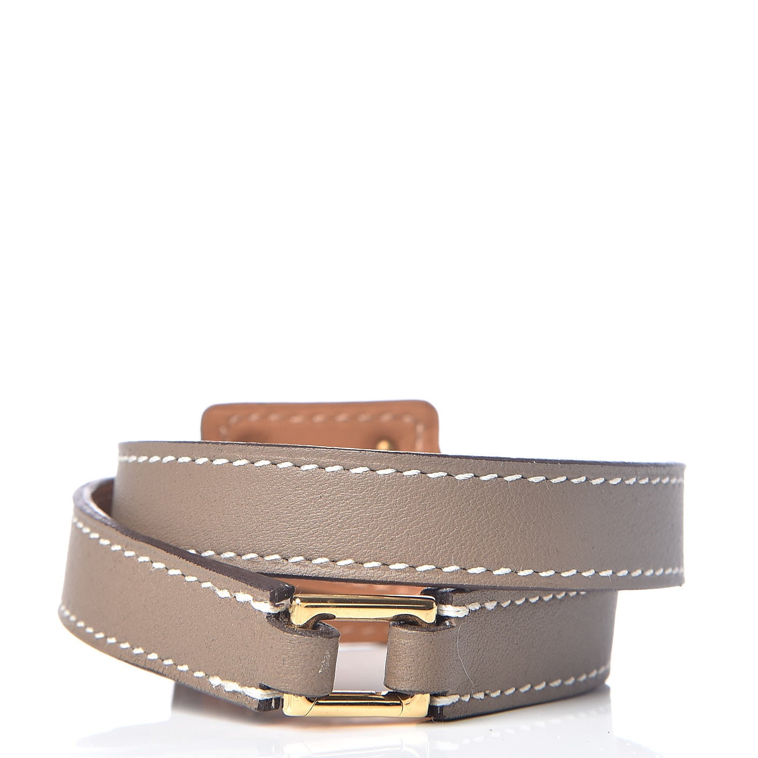 Hermes Swift O'Kelly Double Tour Bracelet T3 Etoupe 3 of 5