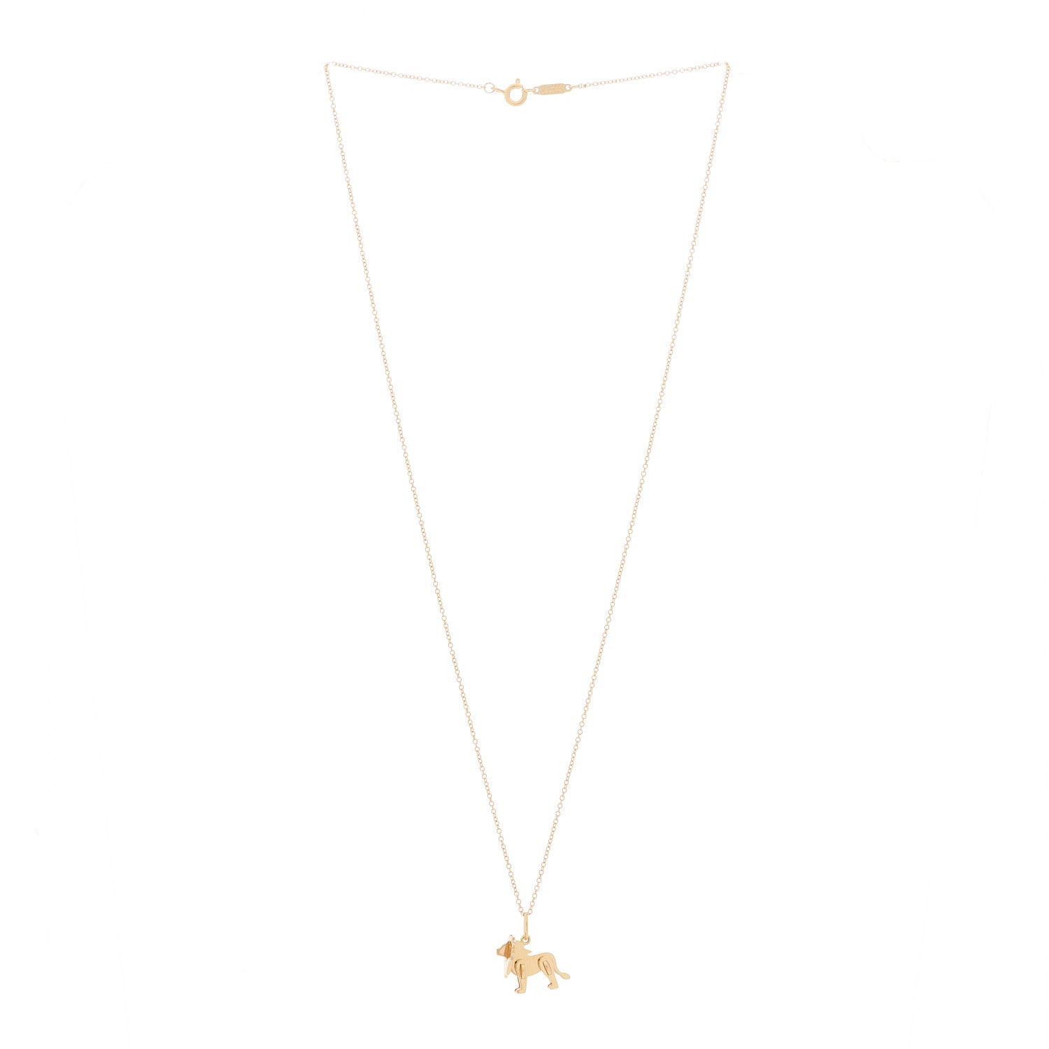 Tiffany 18K Rose Gold Save The Wild Lion Charm Pendant Necklace 2 of 4