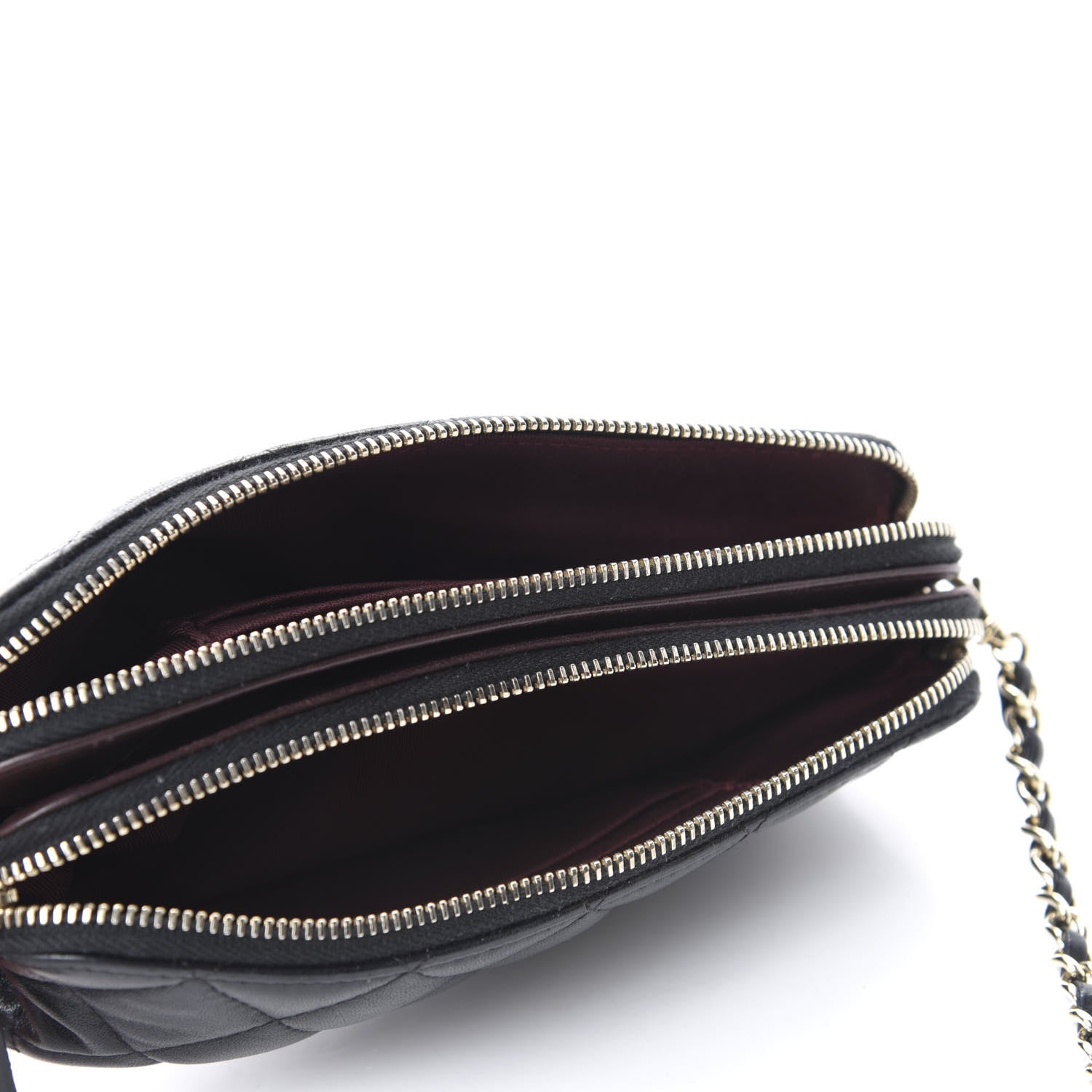 Chanel Lambskin Quilted Small Clutch With Chain Black 5 of 11