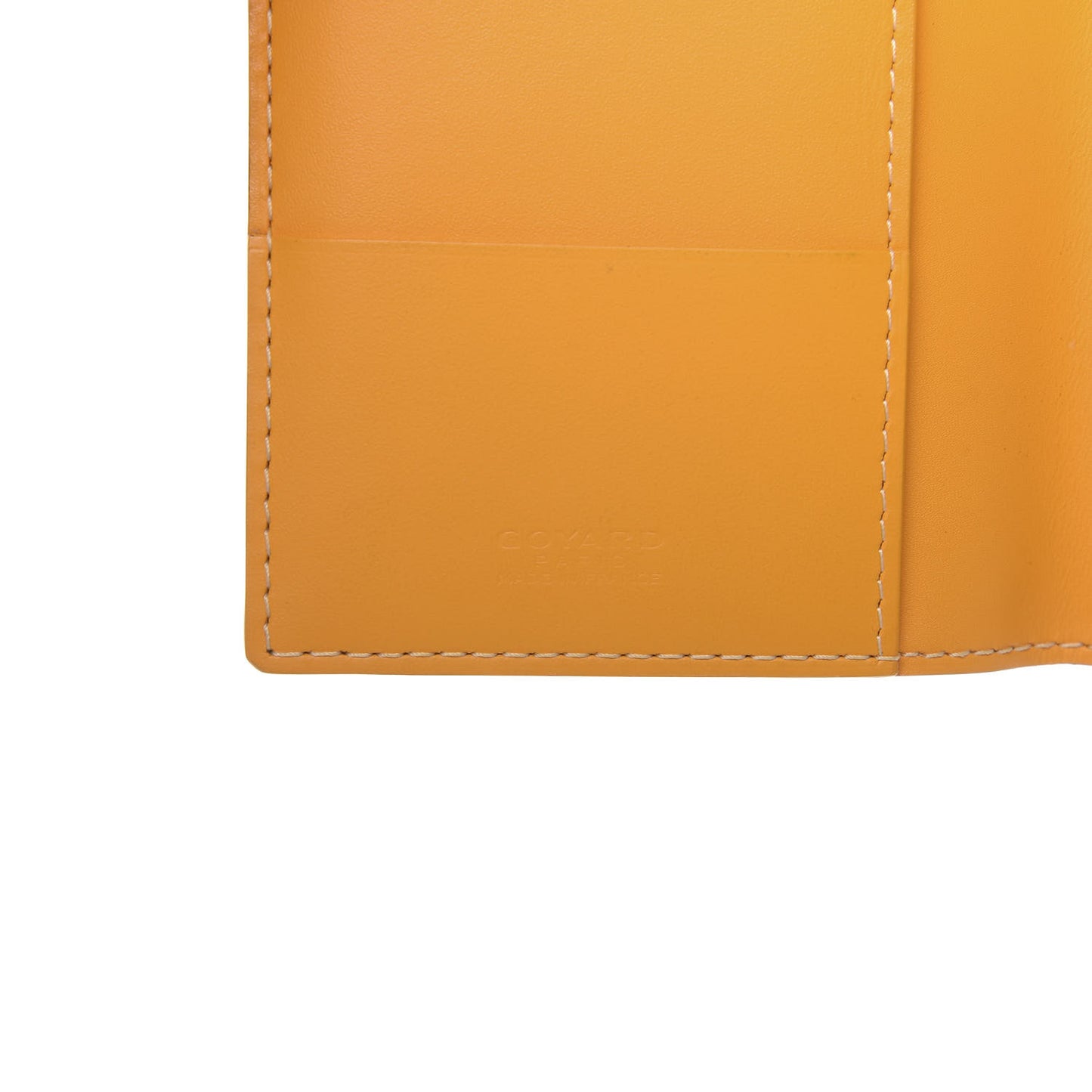 Goyardine Passport Wallet Yellow