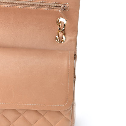 Chanel Lambskin Quilted Jumbo Double Flap Beige Clair 17 of 25