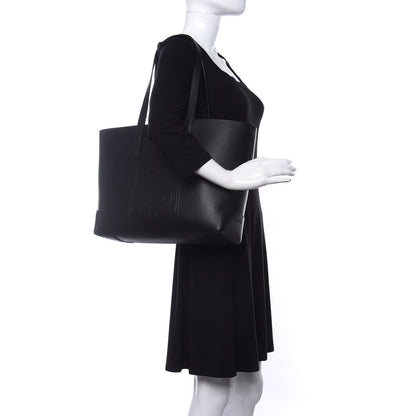 Burberry Calfskin TB Motif Embossed Medium Tote Black 2 of 11