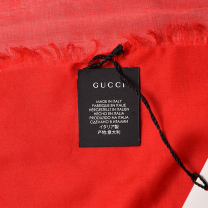 Gucci Modal Silk Coco Capitan Logo Square Scarf Flame 4 of 6