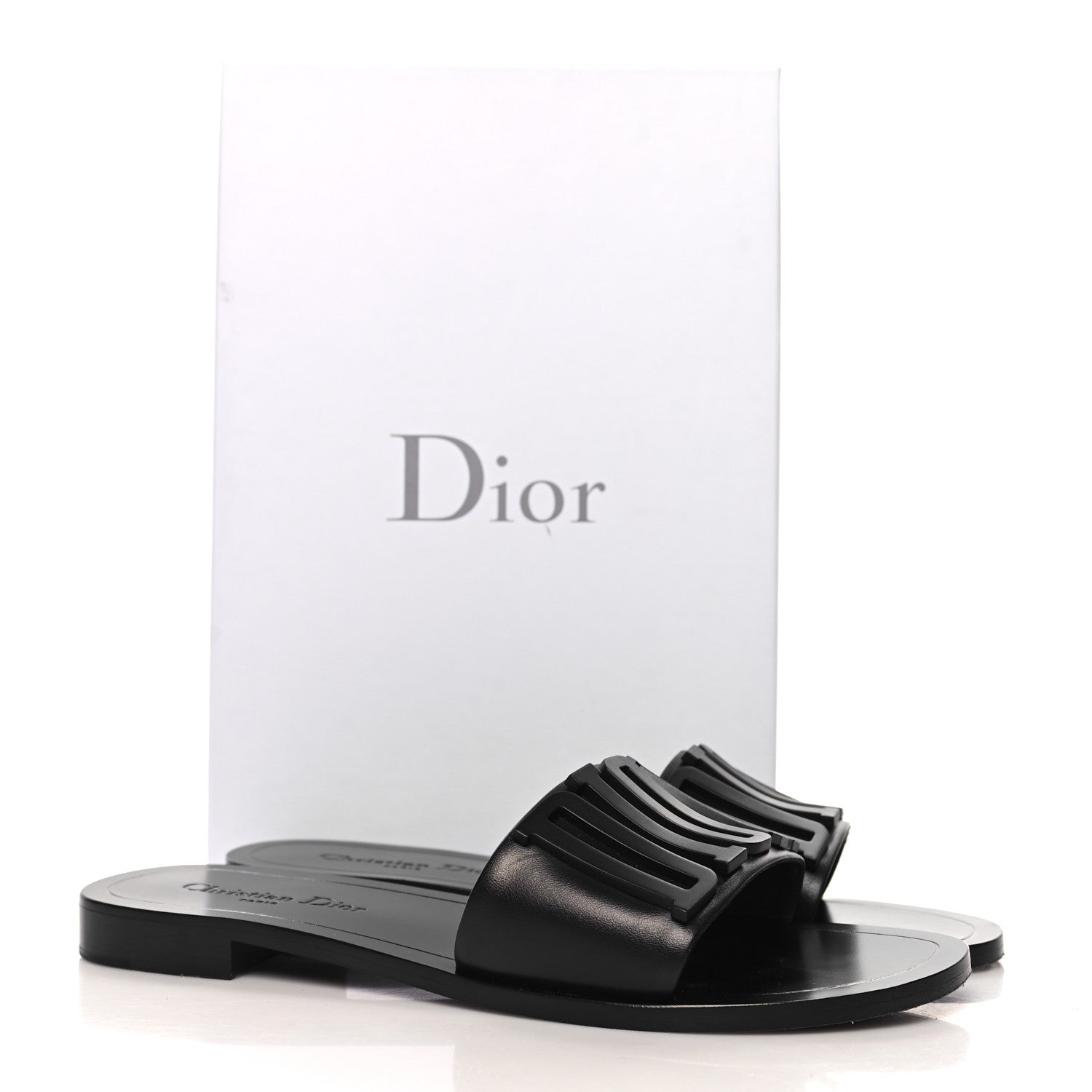 Christian Dior Calfskin Dio(r)evolution 10mm Slide Sandals 40 Black 10 of 10
