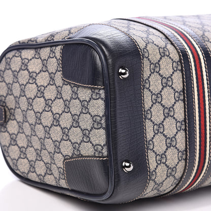 Gucci GG Supreme Monogram Web Large Carry On Duffle Bag Navy 8 of 12