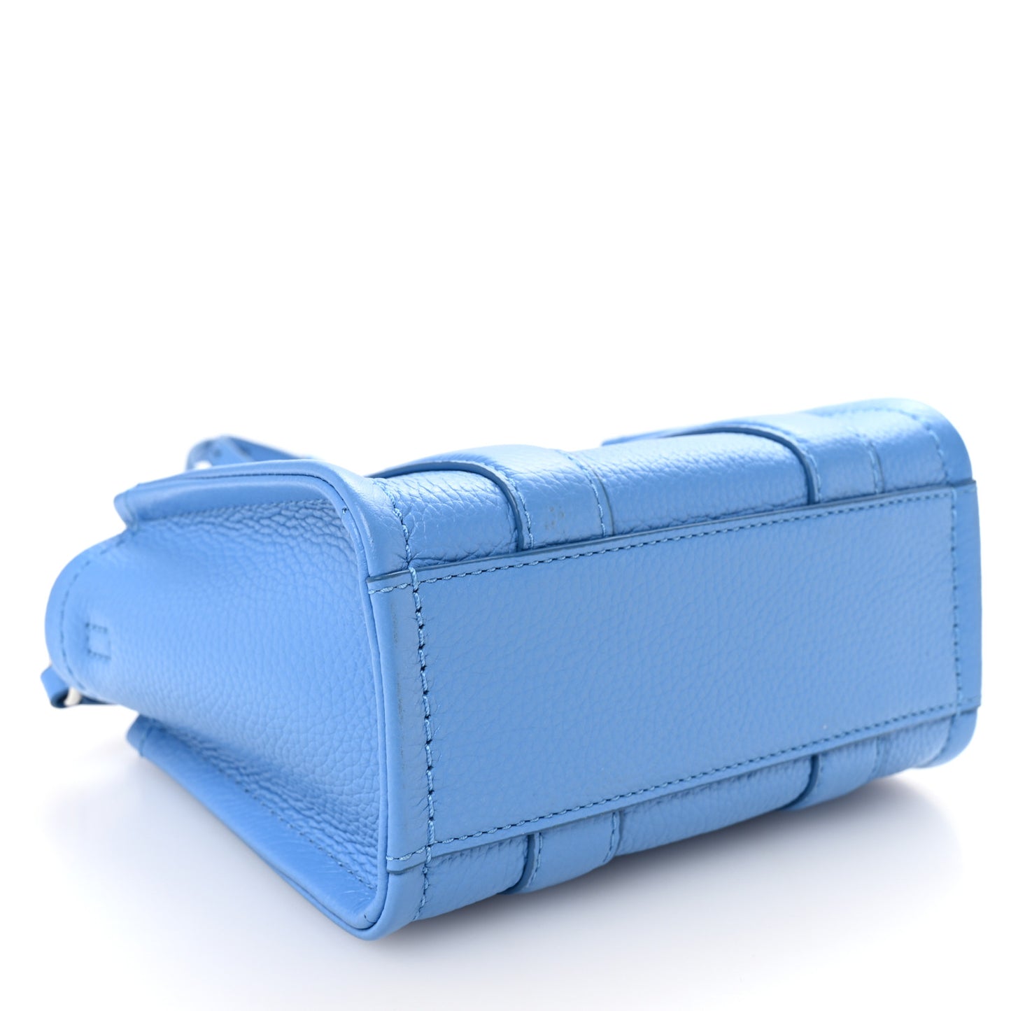 Grained Calfskin Mini The Tote Bag Spring Blue