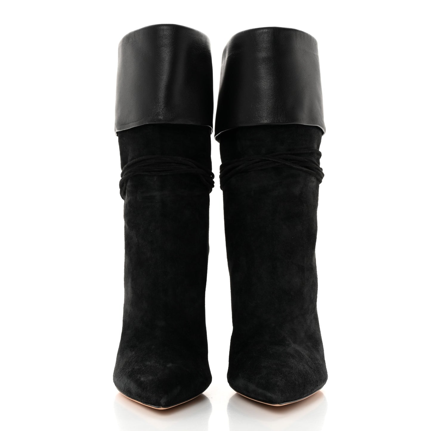 Calfskin Suede Tanger Tassel Boot 36.5 Black