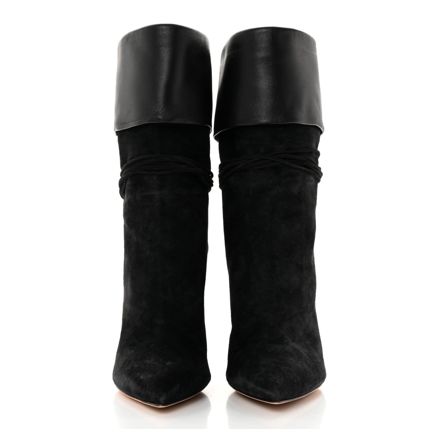 Saint Laurent Calfskin Suede Tanger Tassel Boot 36.5 Black 2 of 14