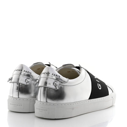 Givenchy Calfskin Band Logo Womens Urban Street Sneakers 38 Silvery 4 of 9