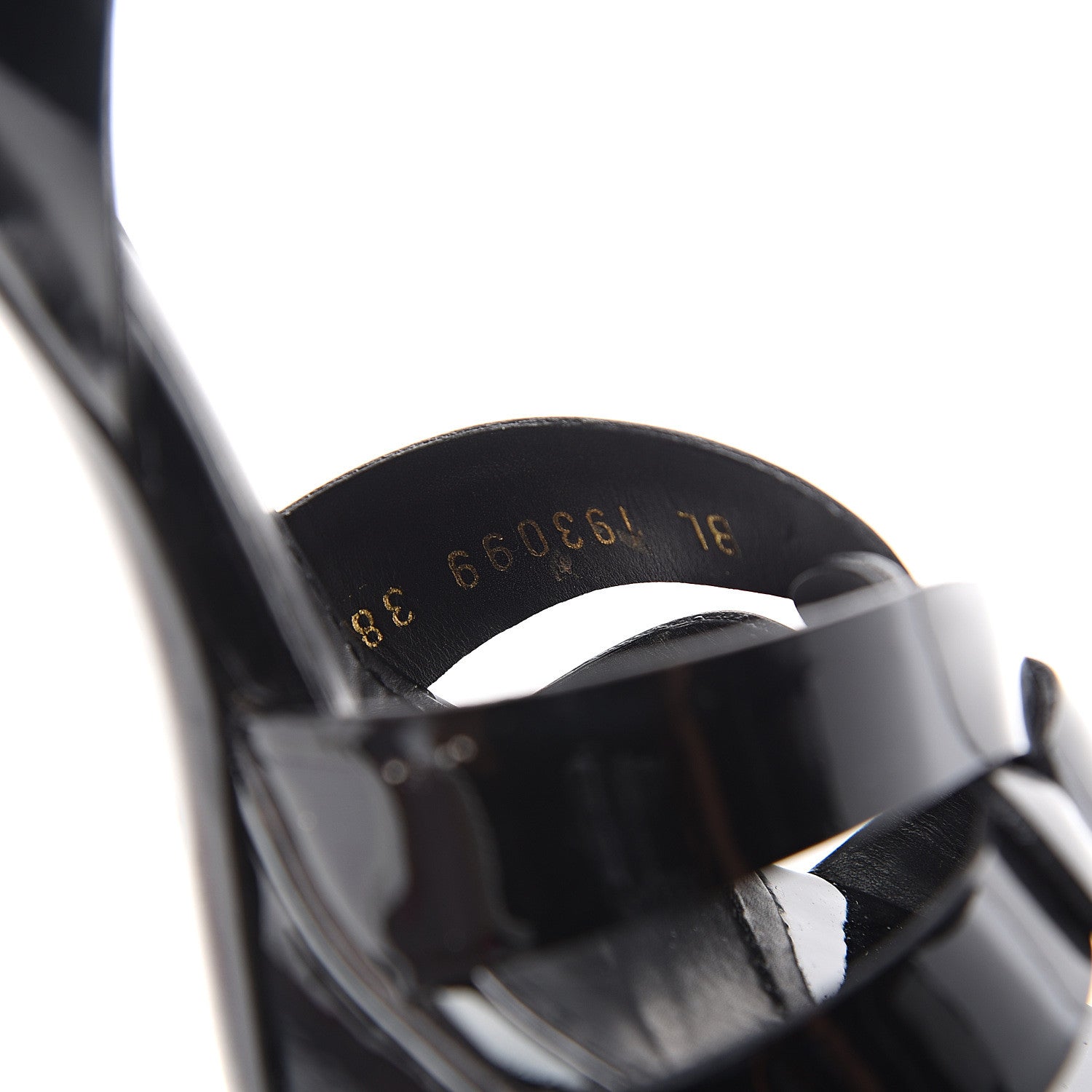 Saint Laurent Patent Tribute 75 Platform Sandals 38.5 Black 10 of 10