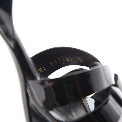 Saint Laurent Patent Tribute 75 Platform Sandals 38.5 Black 10 of 10