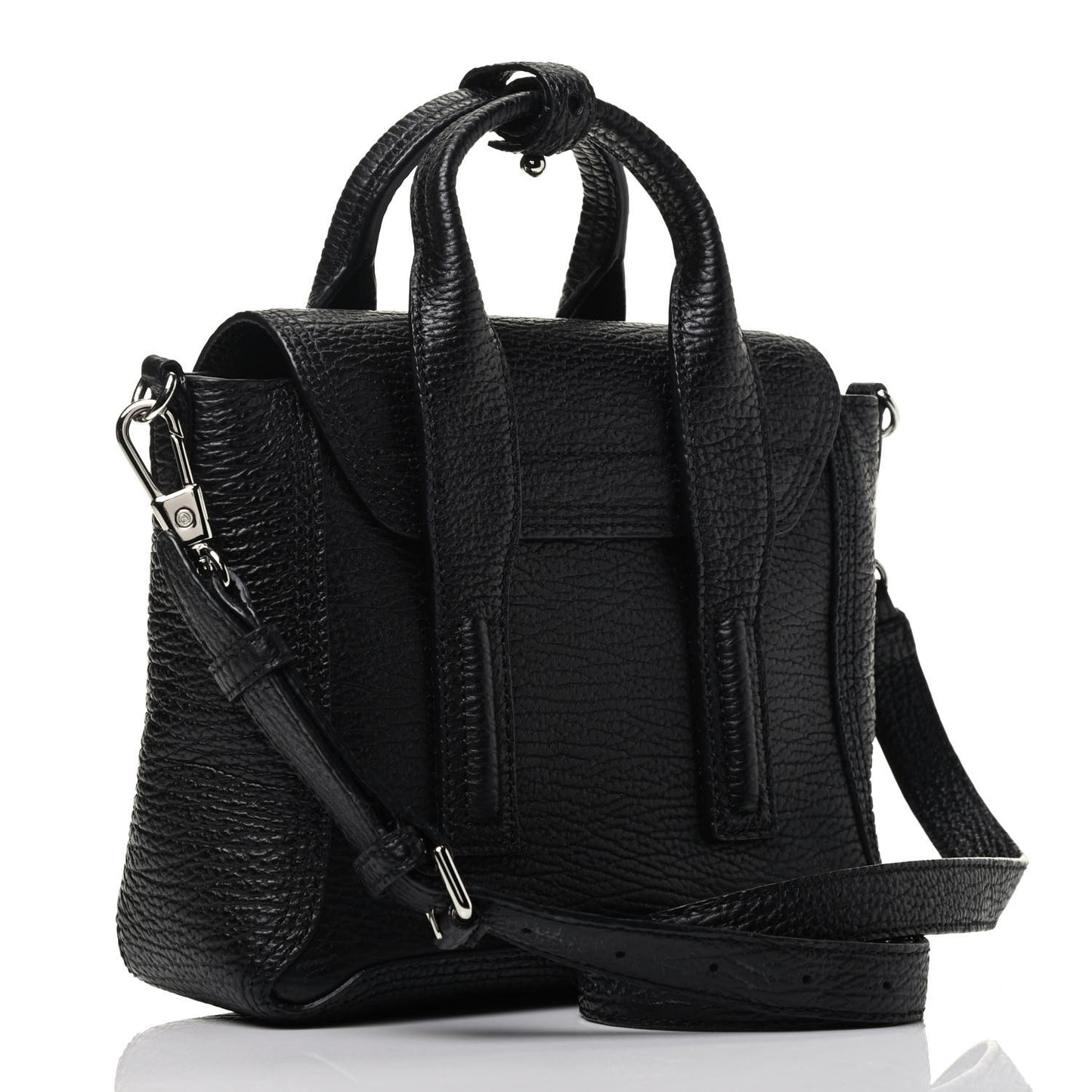 Textured Calfskin Mini Pashli Satchel Black